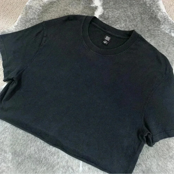 BDG Black Cropped Boxy Tee - Picture 3 of 10